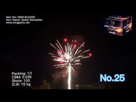 OMG Nuevo Diseño EUO225 100 disparos DULCE SENSACIÓN Pasteles Fuegos artificiales