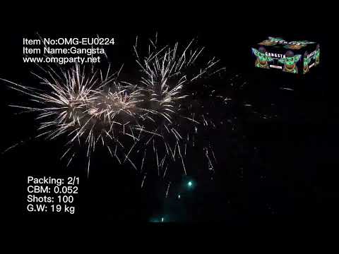 OMG Nuevo diseño EUO224 100 disparos GANGSTA Cakes Fuegos artificiales