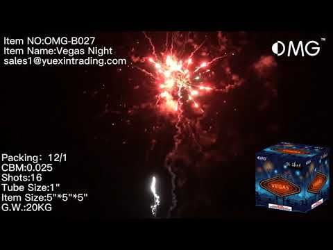 OMG-B027 16 shot Vegas Night 200 Grams Cakes Fireworks