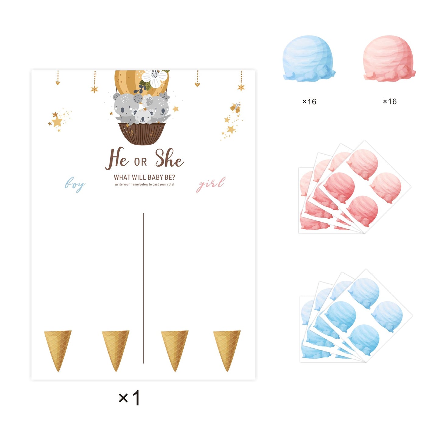 Gender Reveal Baby Shower Game Cards: Fun for Every Party!