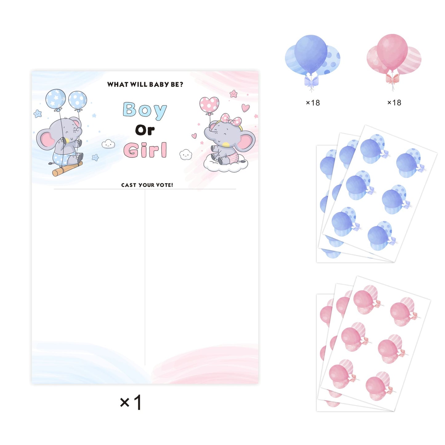 Gender Reveal Baby Shower Game Cards: Fun for Every Party!