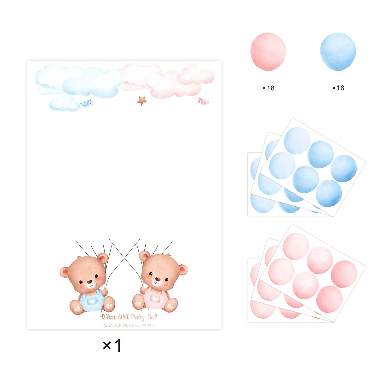 Gender Reveal Baby Shower Game Cards: Fun for Every Party!