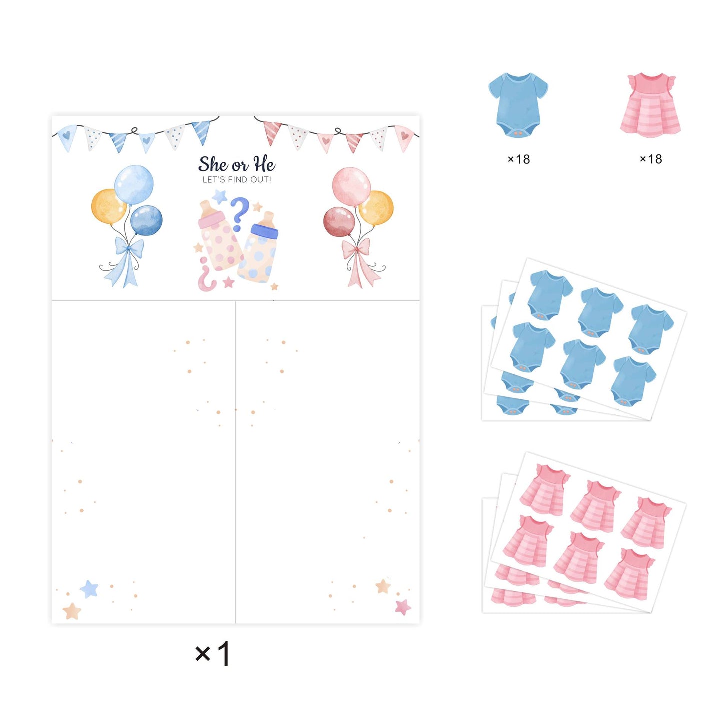 Gender Reveal Baby Shower Game Cards: Fun for Every Party!