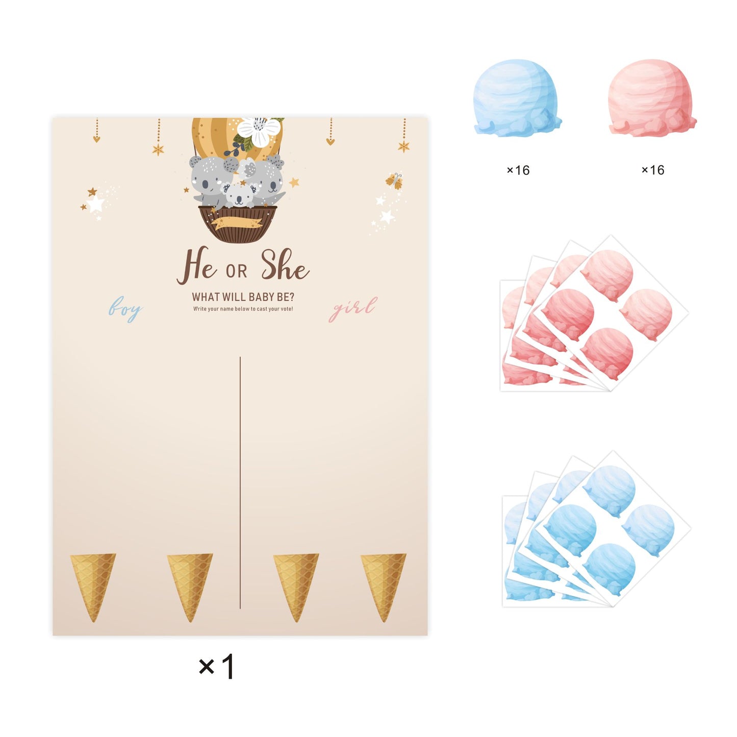 Gender Reveal Baby Shower Game Cards: Fun for Every Party!