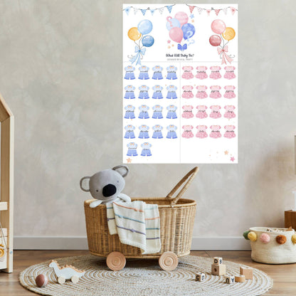 Gender Reveal Baby Shower Game Cards: Fun for Every Party!