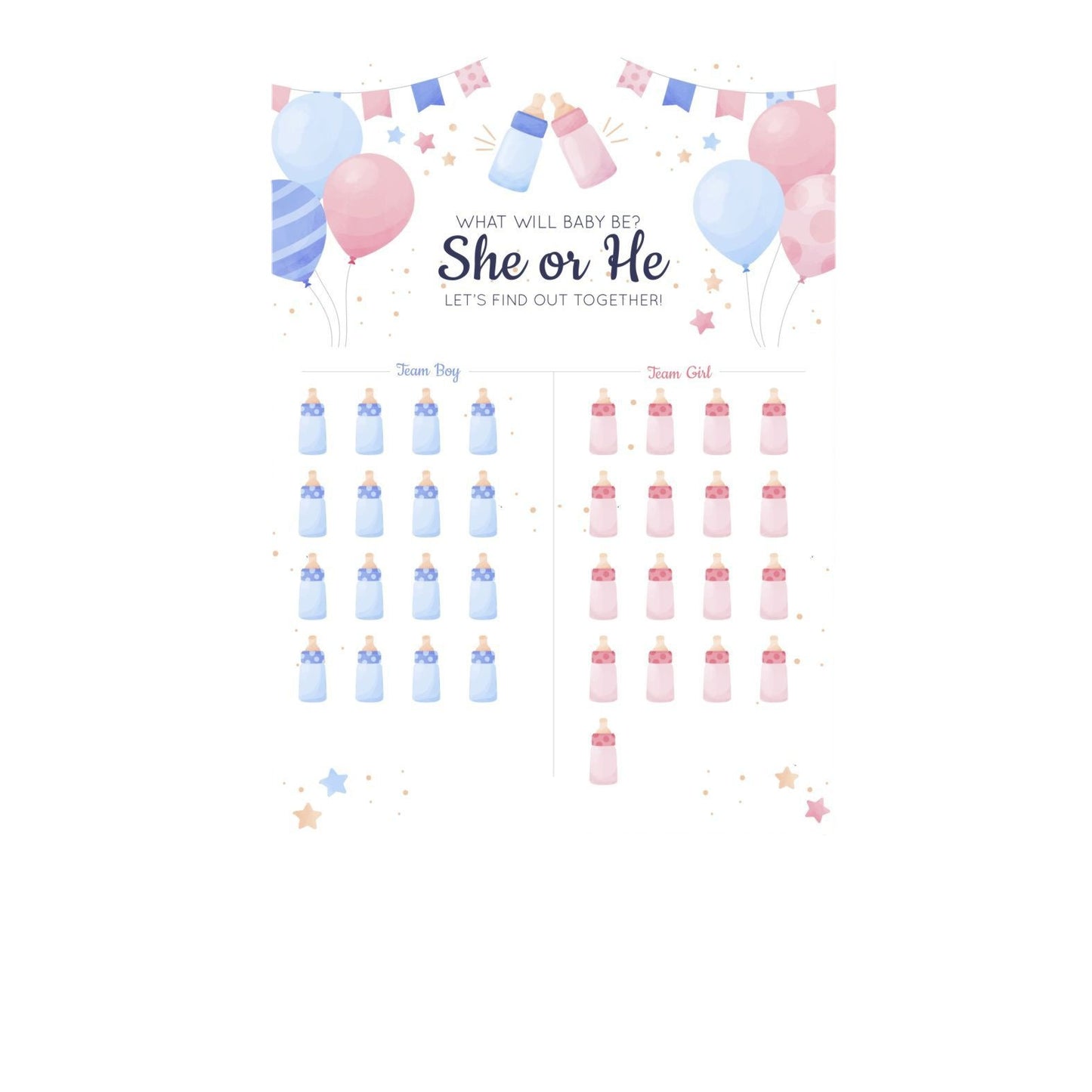 Gender Reveal Baby Shower Game Cards: Fun for Every Party!