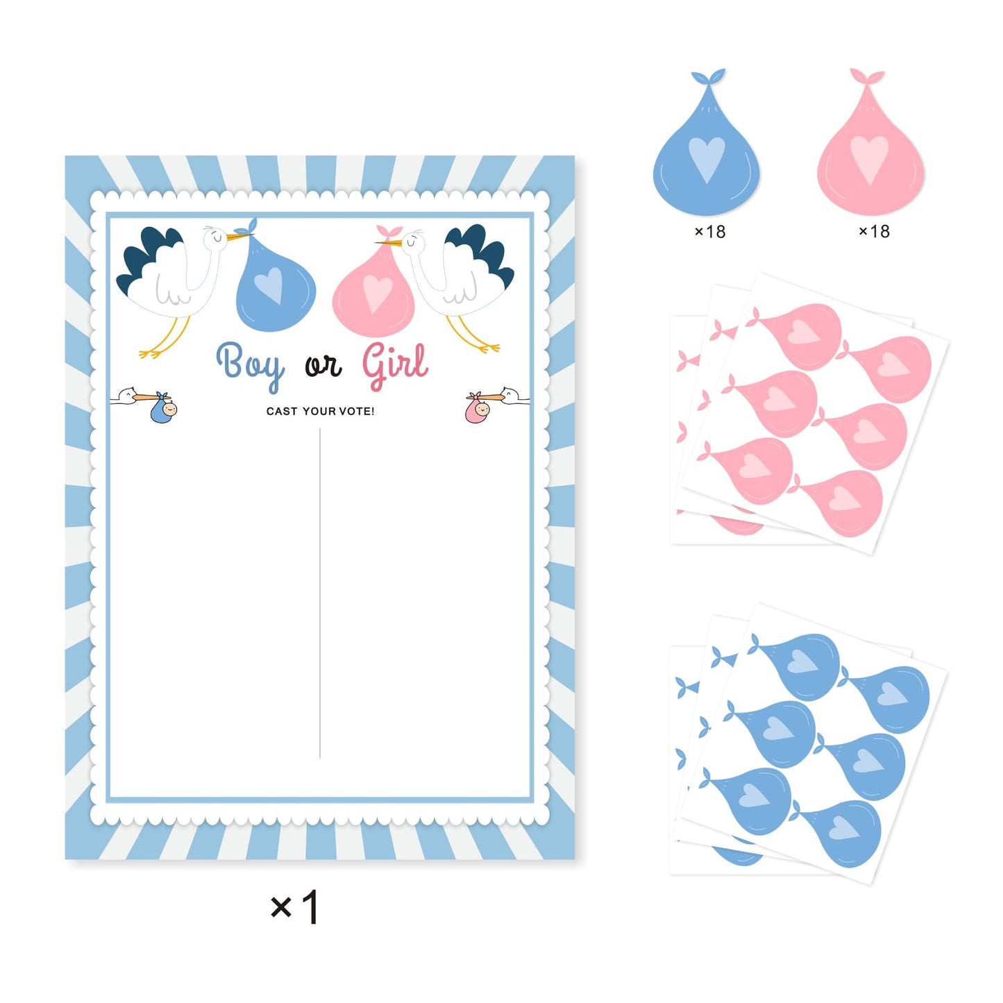Gender Reveal Baby Shower Game Cards: Fun for Every Party!
