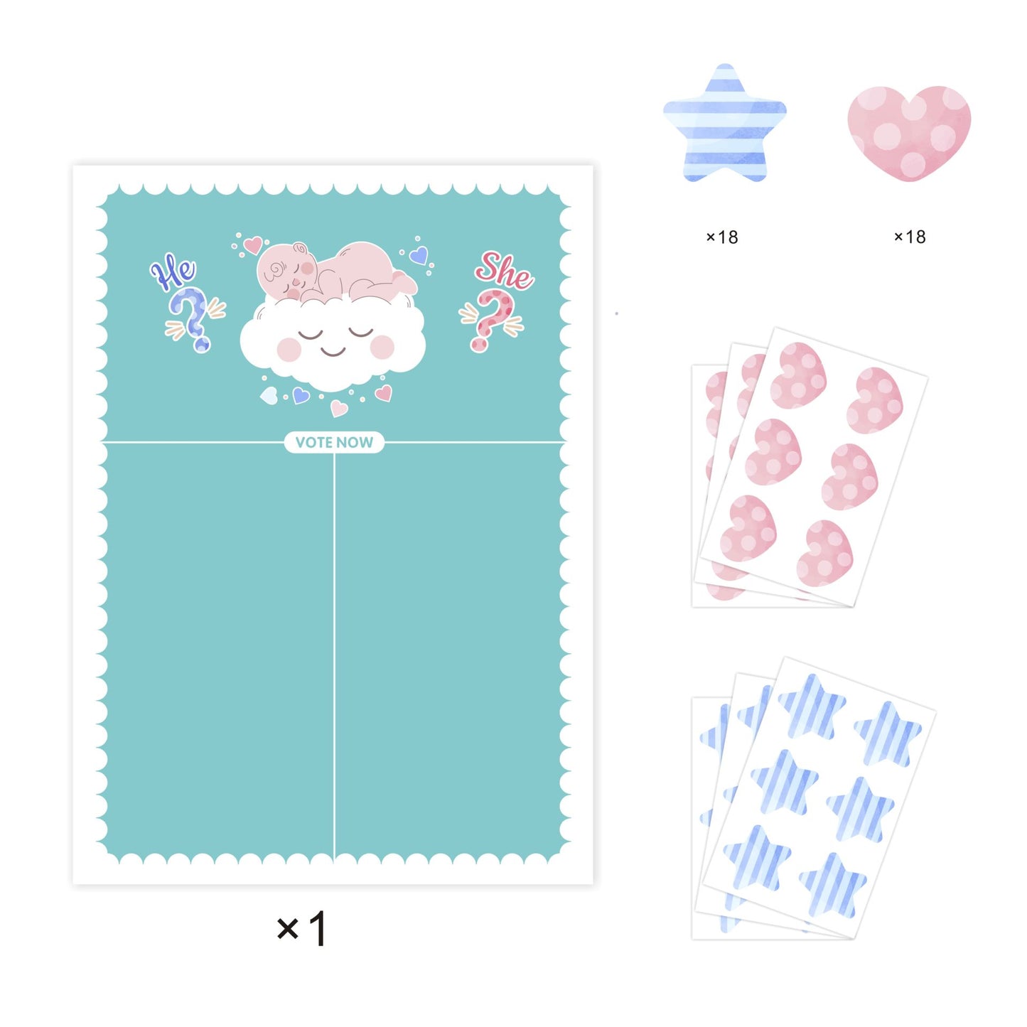 Gender Reveal Baby Shower Game Cards: Fun for Every Party!