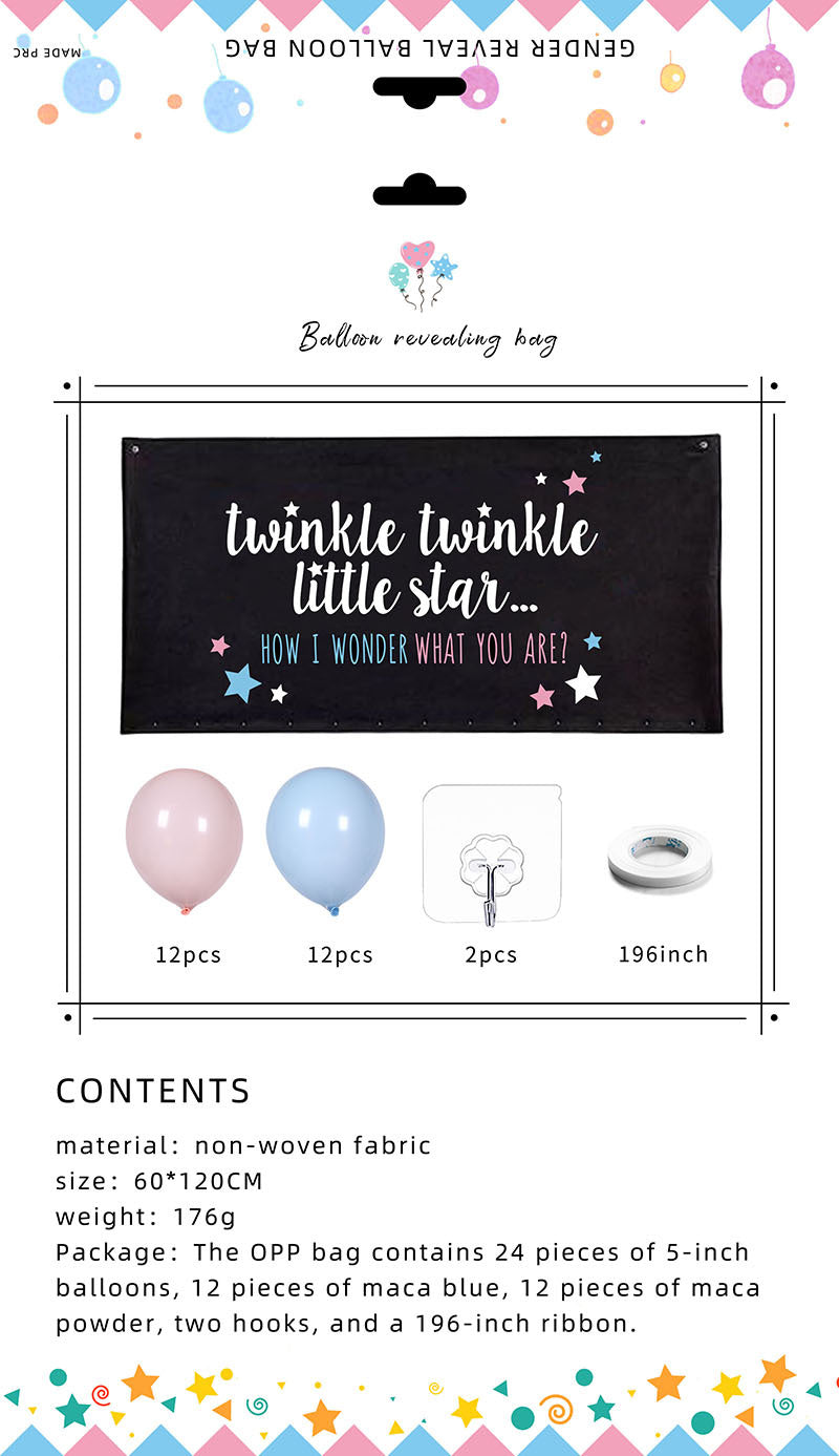 Gender Reveal Balloon Bags - Boy or Girl - Baby Shower Party Supplies