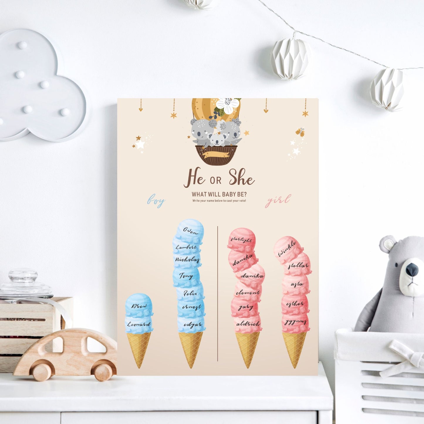 Gender Reveal Baby Shower Game Cards: Fun for Every Party!