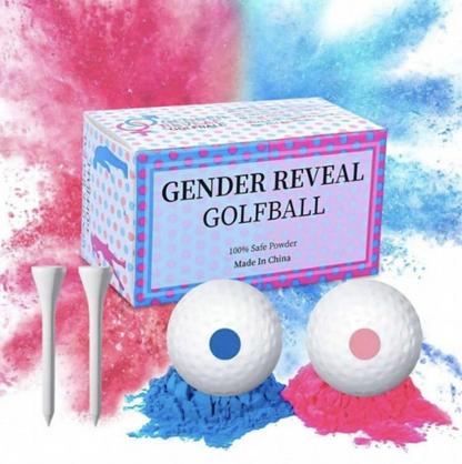Gender Reveal Powder Golf Balls Set