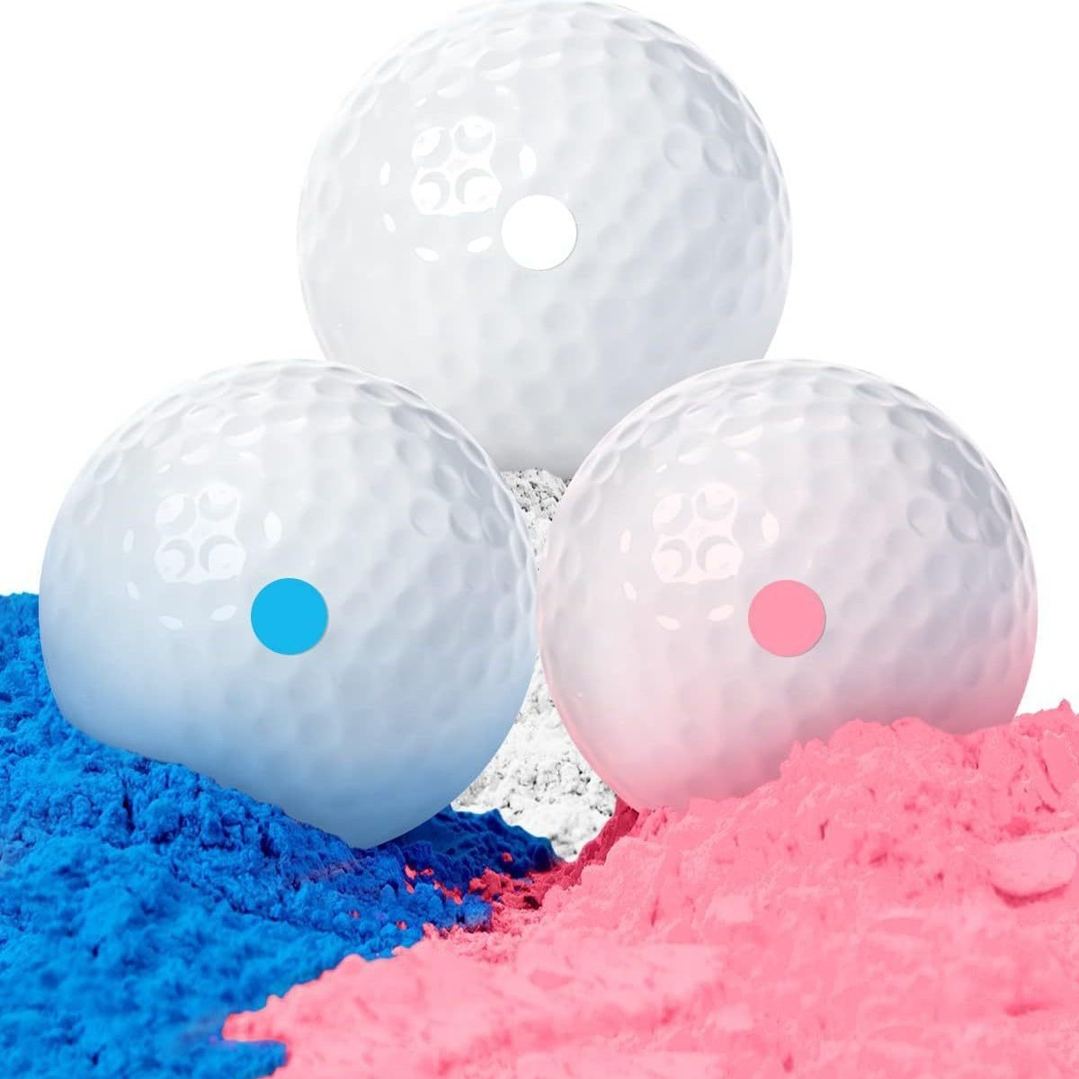 Gender Reveal Powder Golf Balls Set