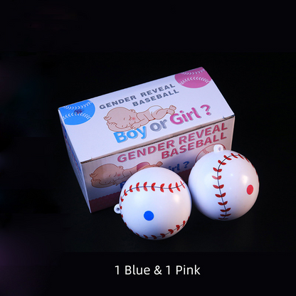 Gender Reveal Corn Powder Filled Baseballs Set