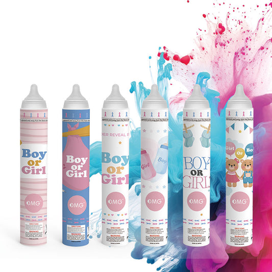 Gender Reveal Pacifier-Shaped Celebration Cannon (Multiple Customizable Options Available)