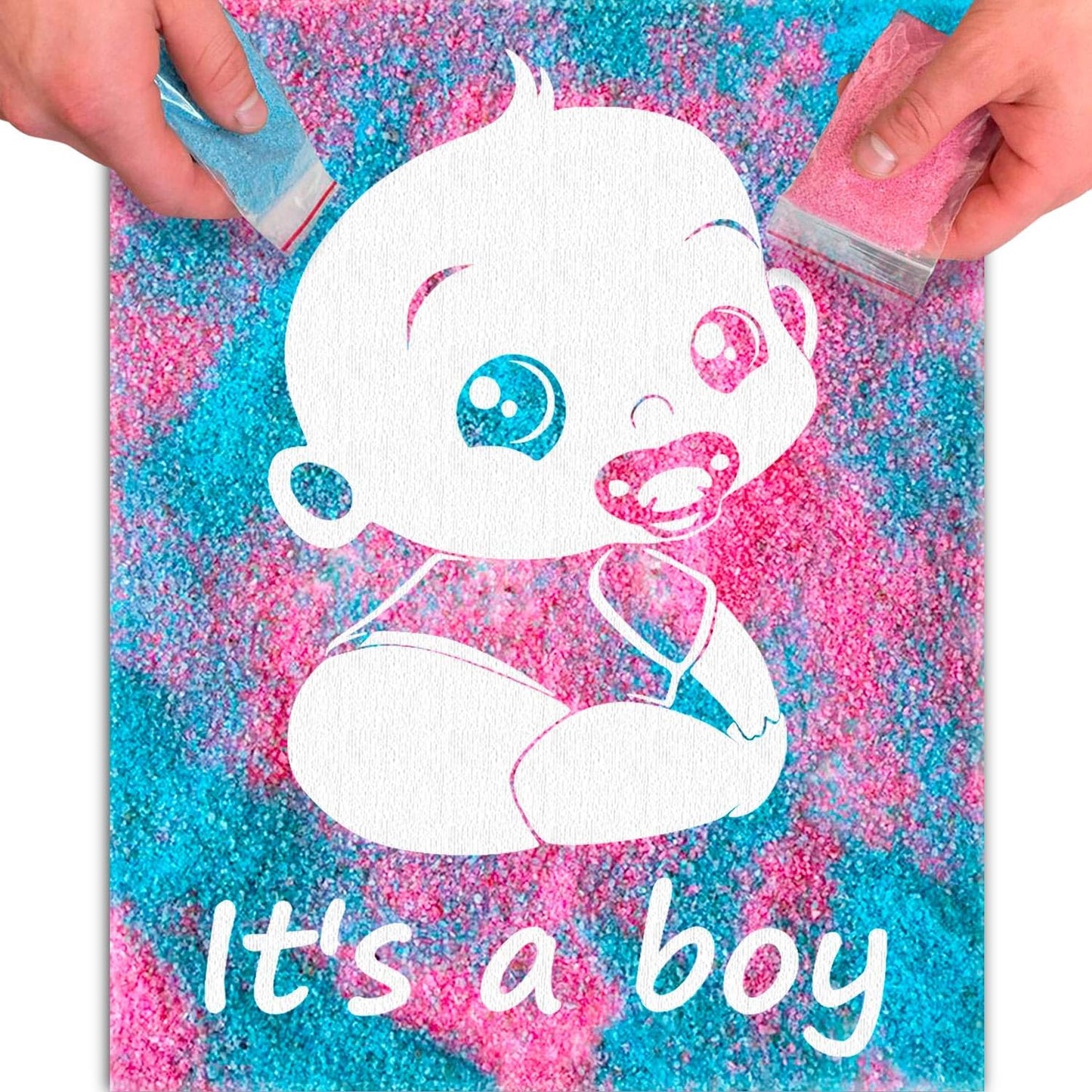 Gender Reveal Exposuring Art Canvas Kit 7.9x9.8 inch
