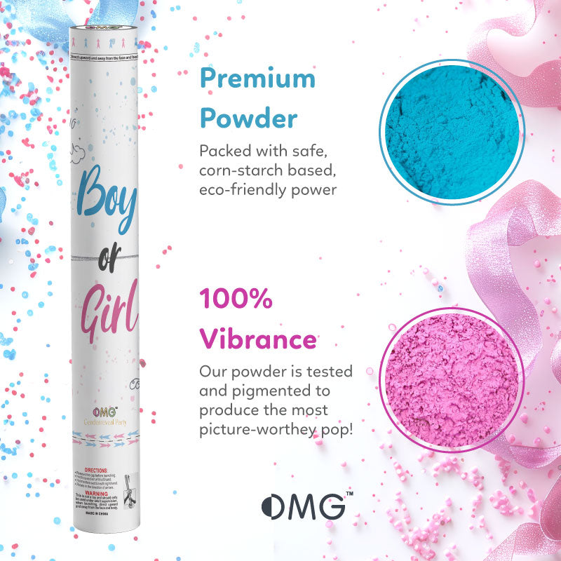 Gender Reveal Confetti Cannon - Capture the First Magical Moment GRA0026