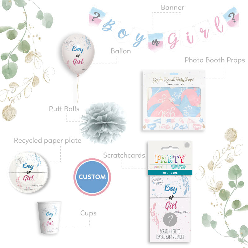 Gender Reveal Confetti Cannon - Capture the First Magical Moment GRA0026