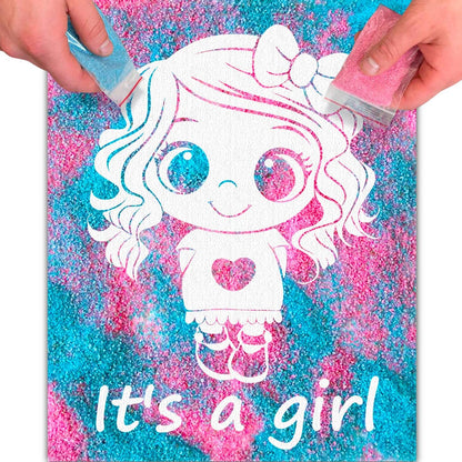 Gender Reveal Exposuring Art Canvas Kit 7.9x9.8 inch