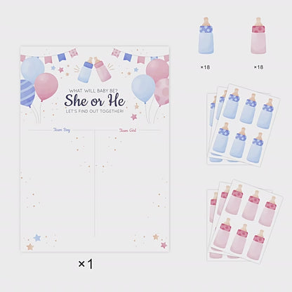 Gender Reveal Baby Shower Game Cards: Fun for Every Party!
