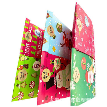 NP0002 52 pcs Christmas DIY Countdown Calendar Kraft Paper Bag Party Candy Bag Amazon Wholesale