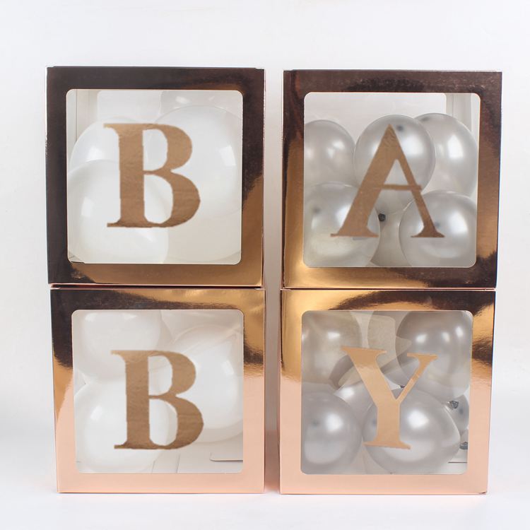 NP0004 White transparent balloon box BABY birthday party decoration wedding room wedding scene layout