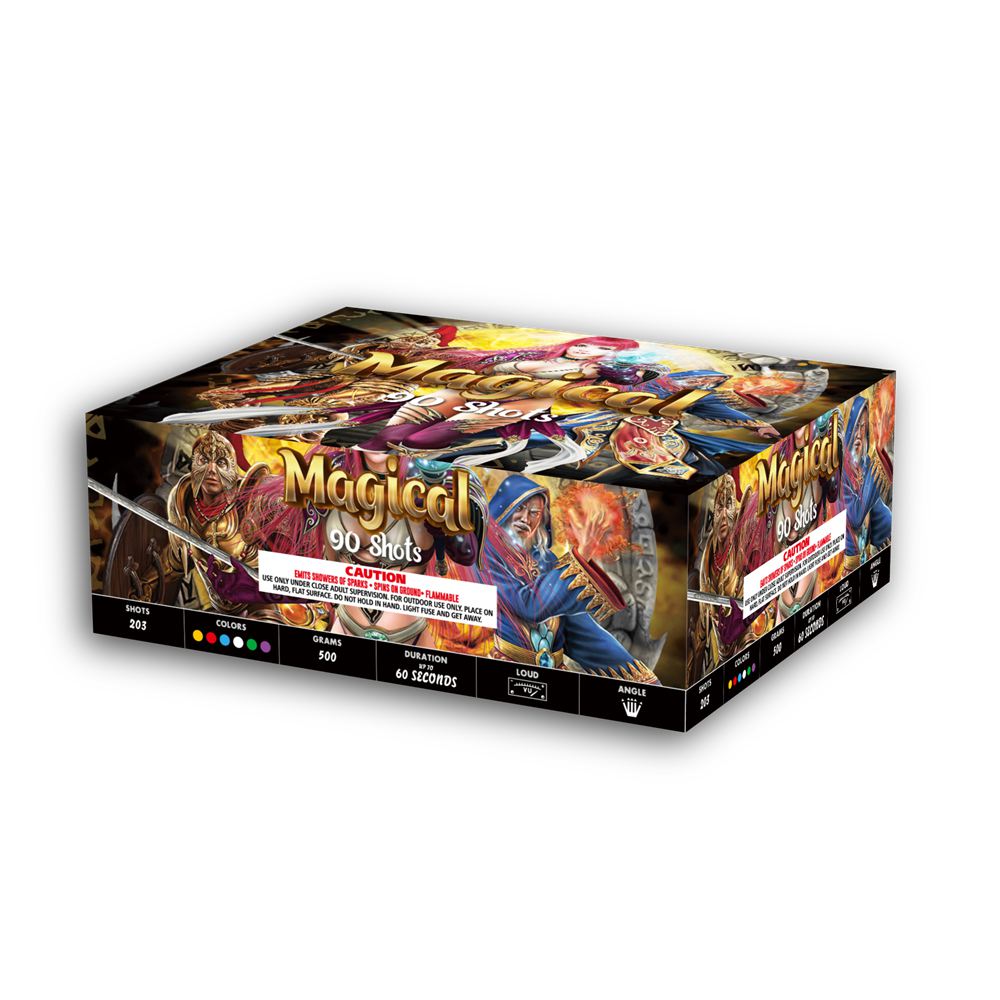 OMG-A002 90 disparos La bomba mágica 500 gramos Pasteles Fuegos artificiales