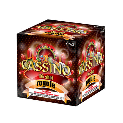 OMG-B023 Cassino Royale de 16 disparos, 200 gramos, pasteles, fuegos artificiales