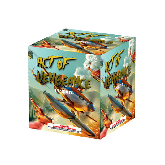 OMG-B026 15 shot Act of Vengeance 200 Grams Cakes Fireworks