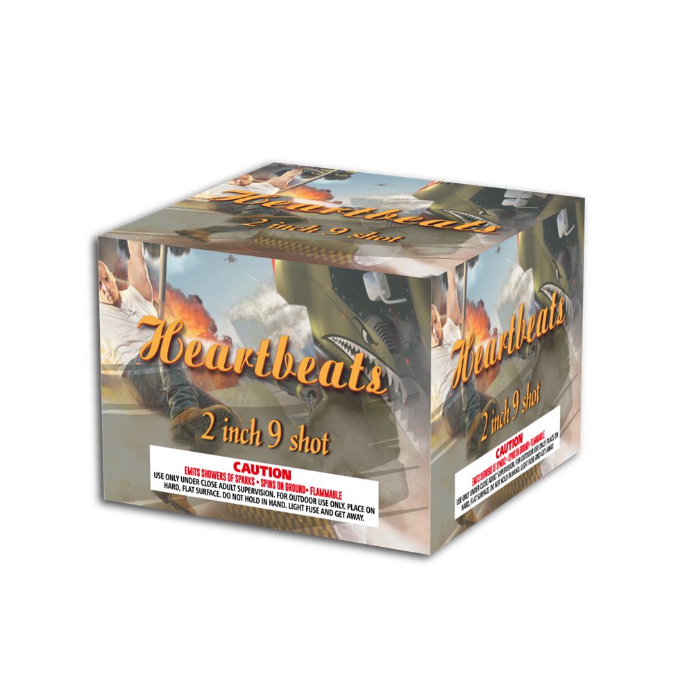 OMG-A042 9 disparos Latidos del corazón 500 gramos Pasteles Fuegos artificiales