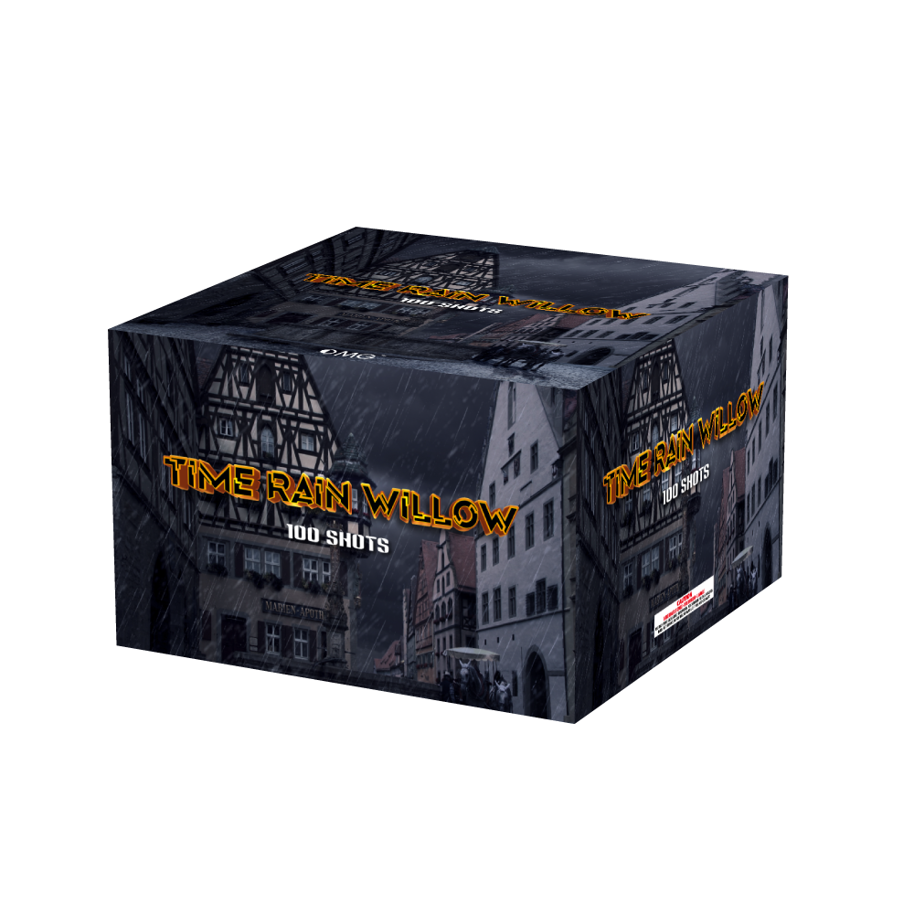 OMG Nuevo diseño EUO221 100 disparos TIEMPO LLUVIA SAUCE Pasteles Fuegos artificiales