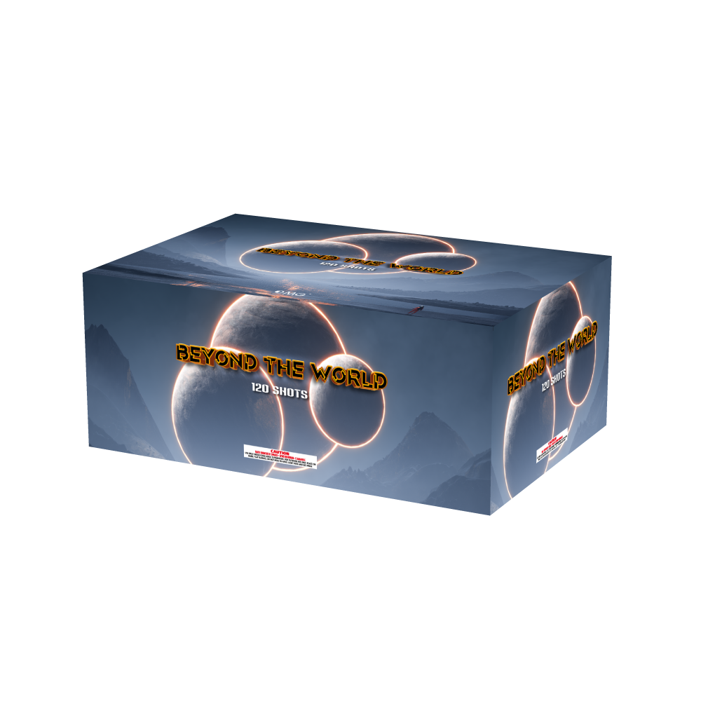OMG Nuevo Diseño EUO222 120 disparos MÁS ALLÁ DEL MUNDO Tortas Fuegos artificiales