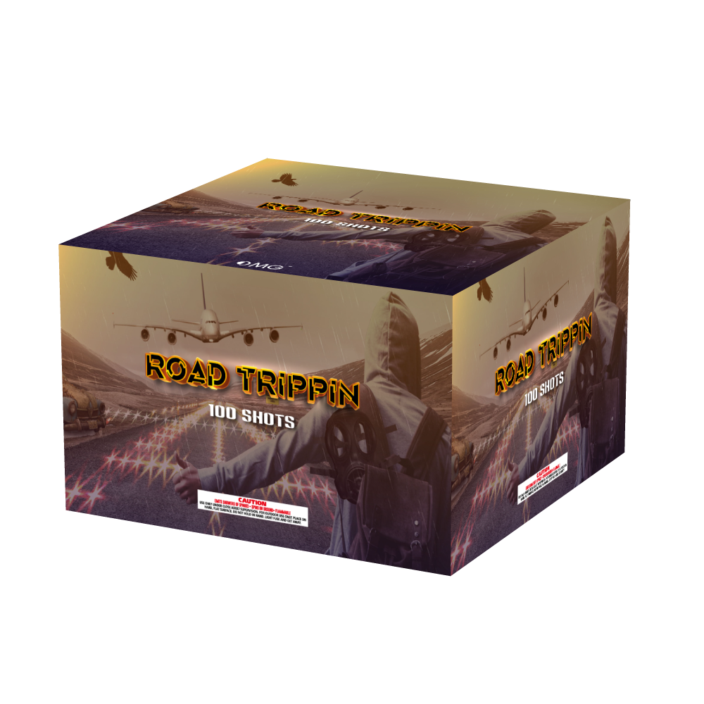 OMG Nuevo diseño EUO223 100 disparos ROAD TRIPPIN Pasteles Fuegos artificiales