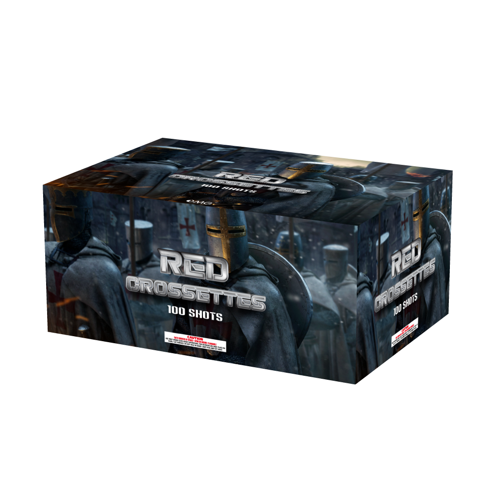 OMG Nuevo Diseño EUO226 100 disparos CROSSETTES ROJOS Pasteles Fuegos artificiales