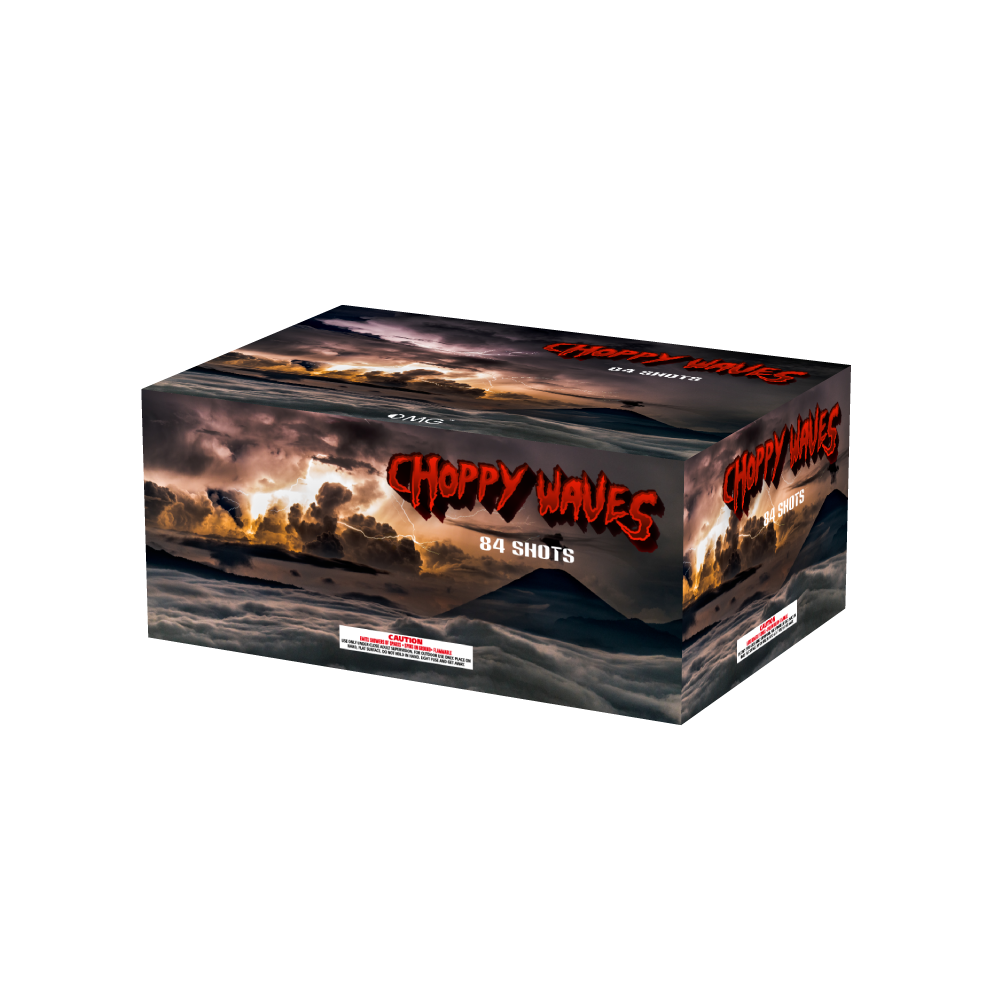 OMG New Design EUO229 84 shots CHOPPY WAVES Cakes Fireworks
