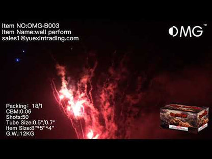 OMG-B003 50 shot Well Perform 200 Grams Cakes Fireworks