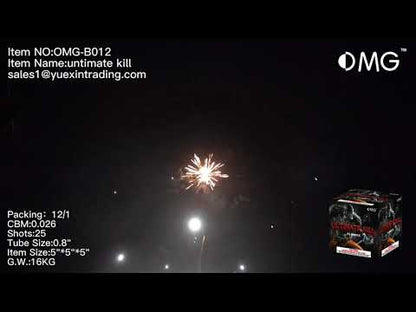 OMG-B012 25 shot Ultimate Kill 200 Grams Cakes Fireworks