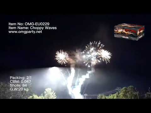 OMG New Design EUO229 84 shots CHOPPY WAVES Cakes Fireworks