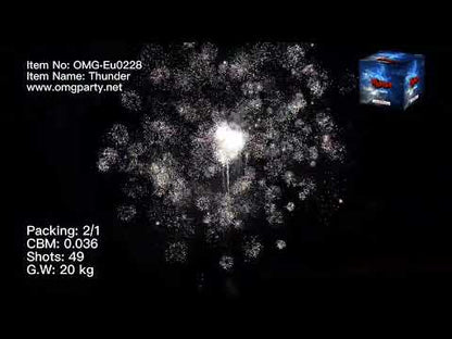 OMG Nuevo diseño EUO228 49 disparos THUNDER Cakes Fuegos artificiales