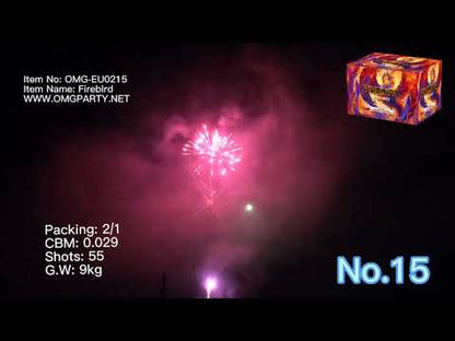 OMG Nuevo diseño EUO215 55 disparos FIREBIRD Pasteles Fuegos artificiales