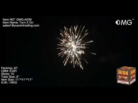 OMG-A039 10 shot Turn It On 500 Grams Cakes Fireworks