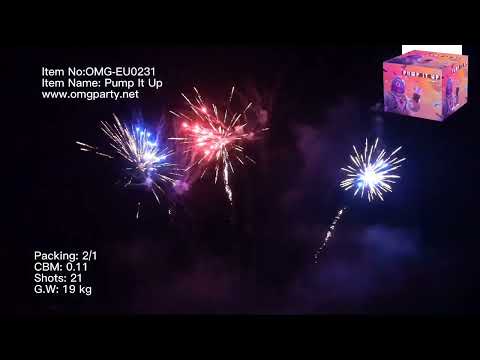 OMG New Design EUO231 21 shots PUMP IT UP Cakes Fireworks